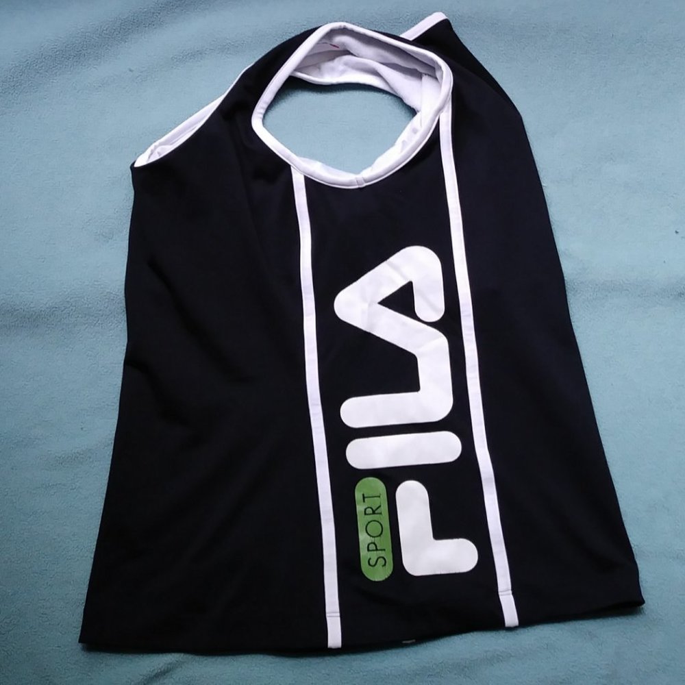 Fila Womens Training Tank Black Logo S - Picture 8 of 16